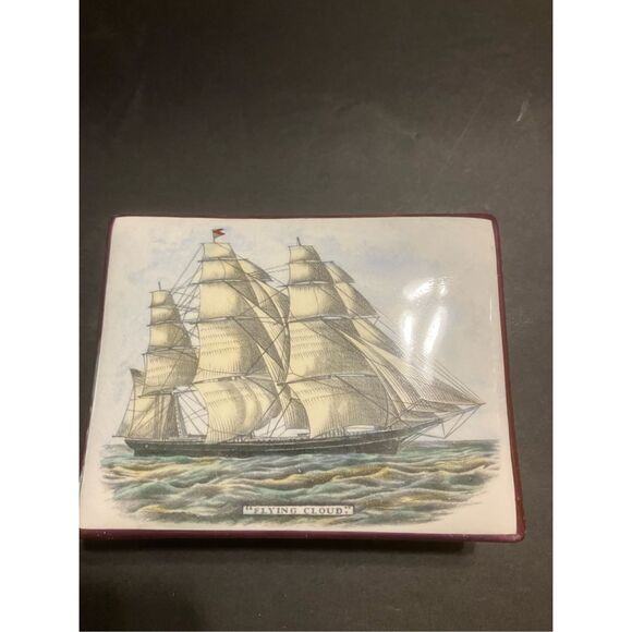 English Grays Pottery Porcelain Trinket Box “Flying Cloud” - Picture 2 of 12